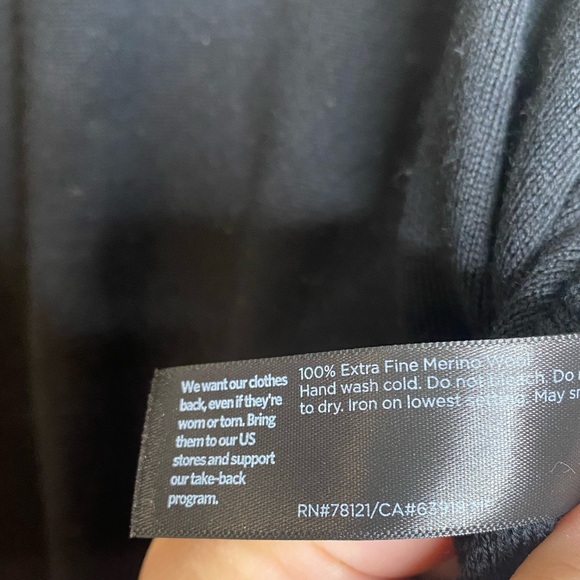 EILEEN FISHER Merino Jersey V-Neck Top in Regenerative Wool XL sweater pure - Picture 5 of 6